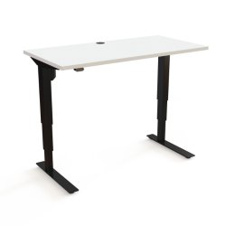 ConSet H�ve S�nkebord 120x60 - 501-37 - Hvid bordplade - sort stel