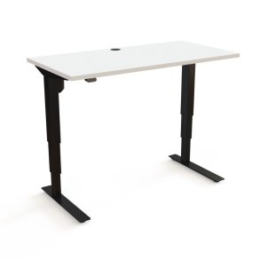ConSet H�ve S�nkebord 120x60 - 501-37 - Hvid bordplade - sort stel