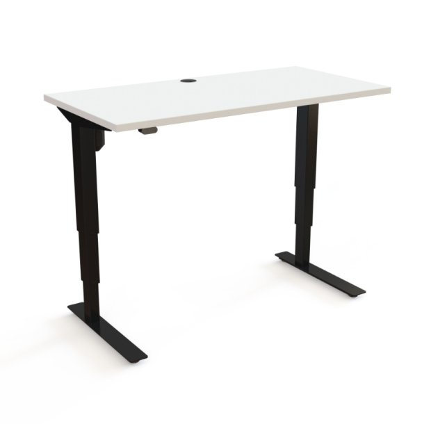 ConSet H�ve S�nkebord 120x60 - 501-37 - Hvid bordplade - sort stel