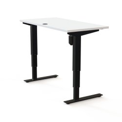 ConSet H�ve S�nkebord 120x60 - 501-37 - Hvid bordplade - sort stel