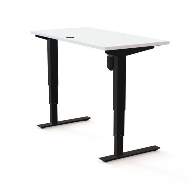 ConSet H�ve S�nkebord 120x60 - 501-37 - Hvid bordplade - sort stel