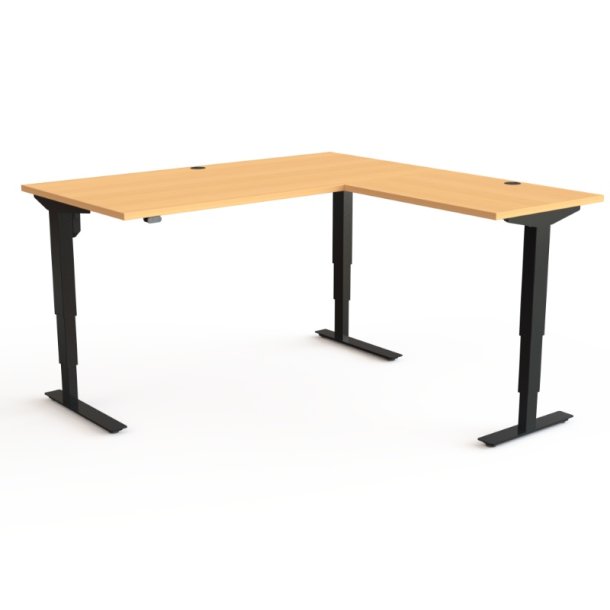 ConSet H�ve S�nkebord 160x160 - 501-37 - B�g bordplade - sort stel