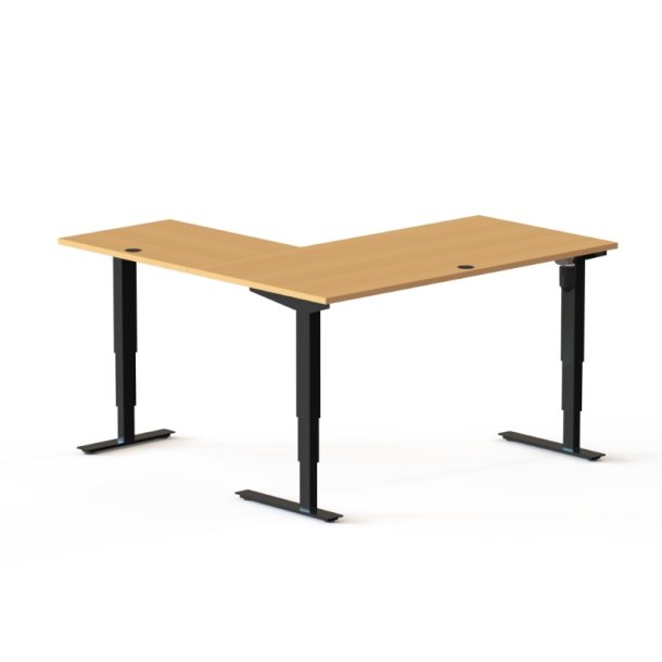 ConSet H�ve S�nkebord 160x160 - 501-37 - B�g bordplade - sort stel
