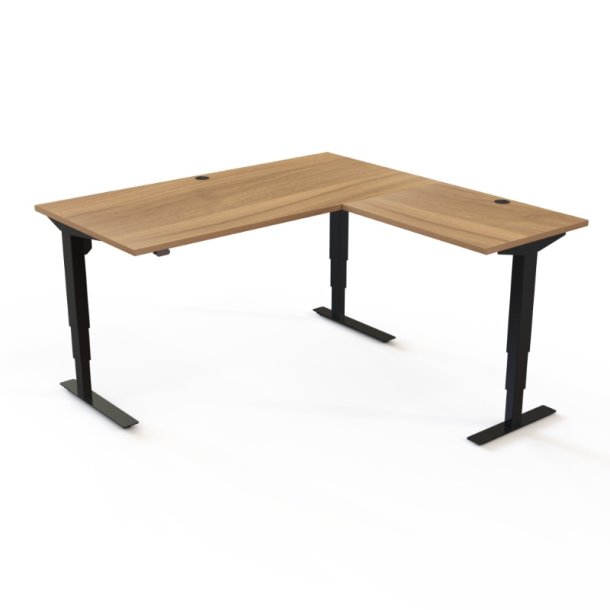 ConSet H�ve S�nkebord 160x160 - 501-37 - Valn�d bordplade - sort stel