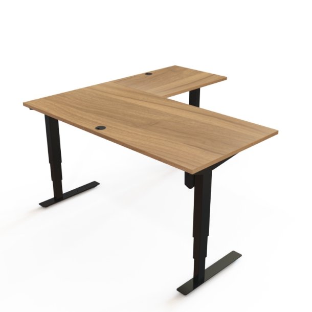 ConSet H�ve S�nkebord 160x160 - 501-37 - Valn�d bordplade - sort stel