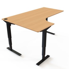 ConSet H�ve S�nkebord 180x120 - 501-37 - B�g bordplade - sort stel