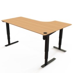 ConSet H�ve S�nkebord 180x120 - 501-37 - B�g bordplade - sort stel