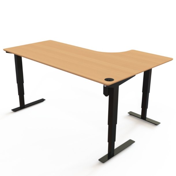 ConSet H�ve S�nkebord 180x120 - 501-37 - B�g bordplade - sort stel