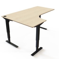 ConSet H�ve S�nkebord 180x120 - 501-37 - Ahorn bordplade - sort stel