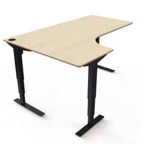 ConSet H�ve S�nkebord 180x120 - 501-37 - Ahorn bordplade - sort stel