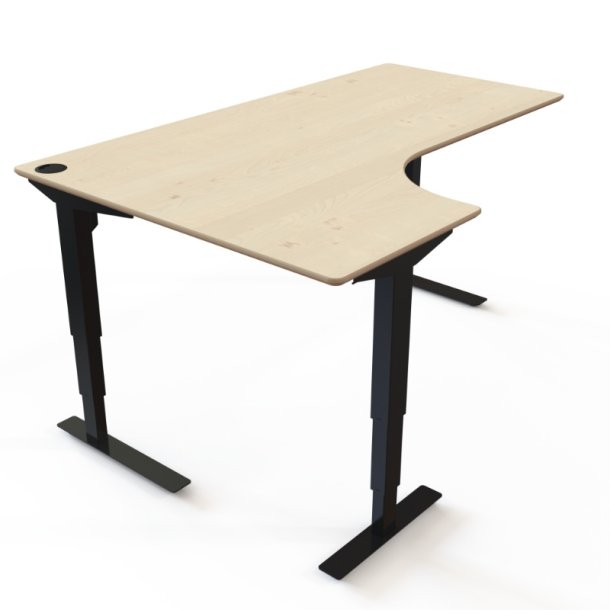 ConSet H�ve S�nkebord 180x120 - 501-37 - Ahorn bordplade - sort stel