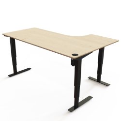 ConSet H�ve S�nkebord 180x120 - 501-37 - Ahorn bordplade - sort stel