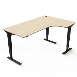 ConSet H�ve S�nkebord 180x120 - 501-37 - Ahorn bordplade - sort stel