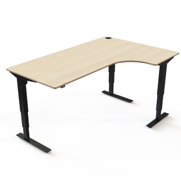ConSet H�ve S�nkebord 180x120 - 501-37 - Ahorn bordplade - sort stel