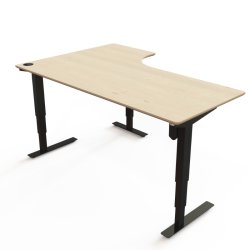 ConSet H�ve S�nkebord 180x120 - 501-37 - Ahorn bordplade - sort stel