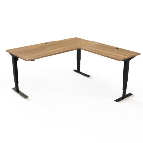 ConSet H�ve S�nkebord 180x180 - 501-37 - Valn�d bordplade - sort stel