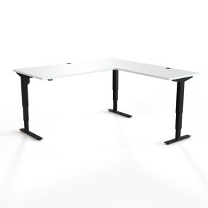 ConSet H�ve S�nkebord 180x180 - 501-37 - Hvid bordplade - sort stel