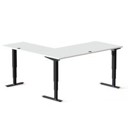 ConSet H�ve S�nkebord 180x180 - 501-37 - Hvid bordplade - sort stel
