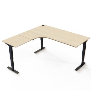 ConSet H�ve S�nkebord 180x180 - 501-37 - Ahorn bordplade - sort stel