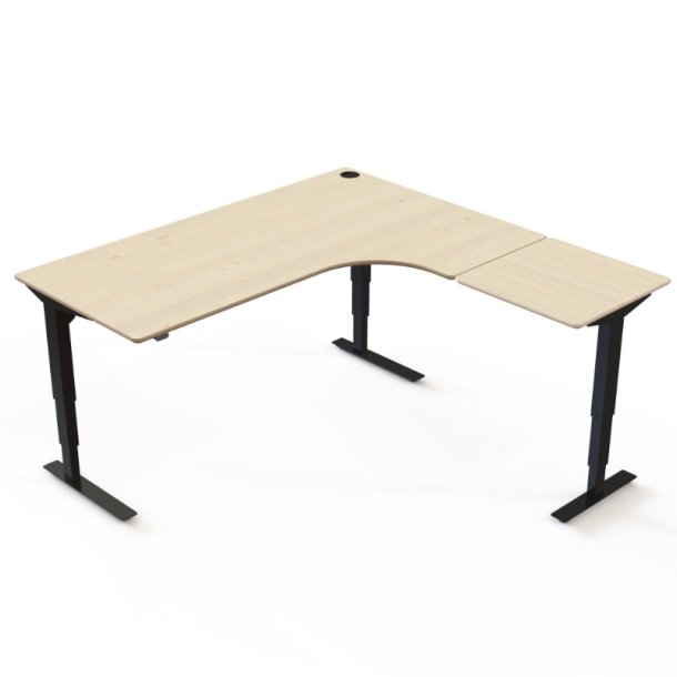 ConSet H�ve S�nkebord 180x180 - 501-37 - Ahorn bordplade - sort stel