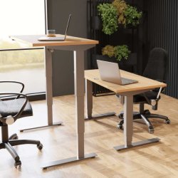 ConSet H�ve S�nkebord 80x60 - 501-37 - B�g bordplade - s�lv stel