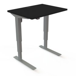 ConSet H�ve S�nkebord 80x60 - 501-37 - Sort bordplade - s�lv stel