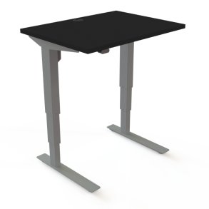 ConSet H�ve S�nkebord 80x60 - 501-37 - Sort bordplade - s�lv stel