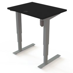 ConSet H�ve S�nkebord 80x60 - 501-37 - Sort bordplade - s�lv stel
