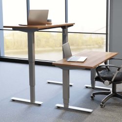 ConSet H�ve S�nkebord 80x60 - 501-37 - Valn�d bordplade - s�lv stel