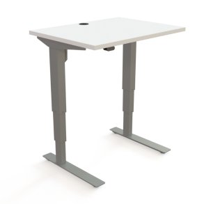 ConSet H�ve S�nkebord 80x60 - 501-37 - Hvid bordplade - s�lv stel