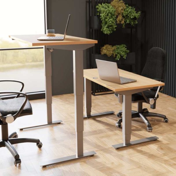 ConSet H�ve S�nkebord 100x60 - 501-37 - B�g bordplade - s�lv stel