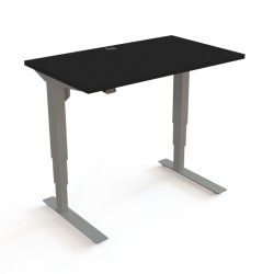ConSet H�ve S�nkebord 100x60 - 501-37 - Sort bordplade - s�lv stel