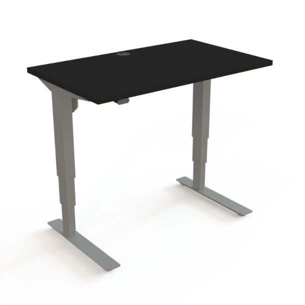 ConSet H�ve S�nkebord 100x60 - 501-37 - Sort bordplade - s�lv stel