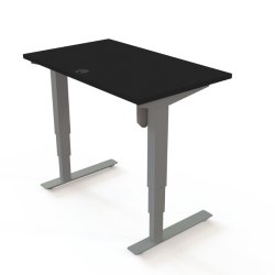 ConSet H�ve S�nkebord 100x60 - 501-37 - Sort bordplade - s�lv stel
