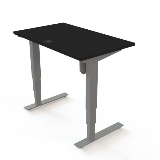 ConSet H�ve S�nkebord 100x60 - 501-37 - Sort bordplade - s�lv stel