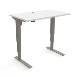 ConSet H�ve S�nkebord 100x60 - 501-37 - Hvid bordplade - s�lv stel