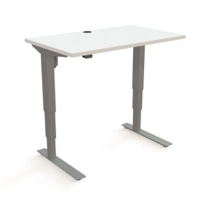 ConSet H�ve S�nkebord 100x60 - 501-37 - Hvid bordplade - s�lv stel