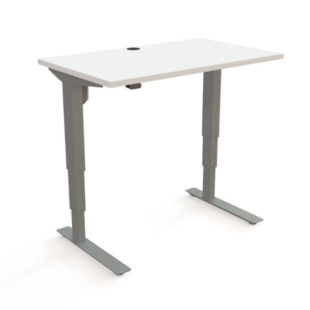 ConSet H�ve S�nkebord 100x60 - 501-37 - Hvid bordplade - s�lv stel
