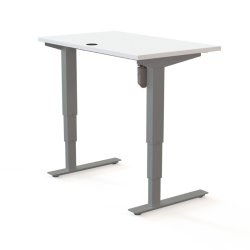 ConSet H�ve S�nkebord 100x60 - 501-37 - Hvid bordplade - s�lv stel
