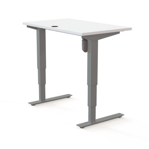 ConSet H�ve S�nkebord 100x60 - 501-37 - Hvid bordplade - s�lv stel