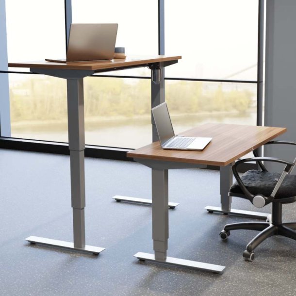 ConSet H�ve S�nkebord 120x60 - 501-37 - Valn�d bordplade - s�lv stel