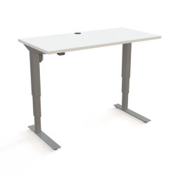 ConSet H�ve S�nkebord 120x60 - 501-37 - Hvid bordplade - s�lv stel