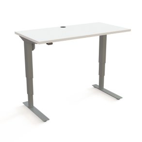 ConSet H�ve S�nkebord 120x60 - 501-37 - Hvid bordplade - s�lv stel