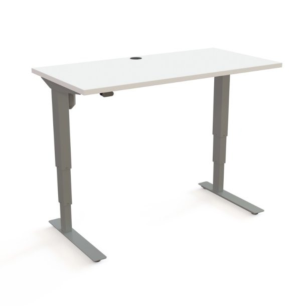 ConSet H�ve S�nkebord 120x60 - 501-37 - Hvid bordplade - s�lv stel