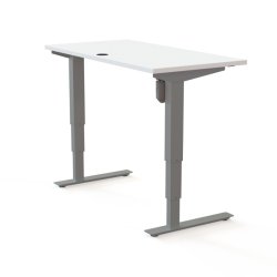 ConSet H�ve S�nkebord 120x60 - 501-37 - Hvid bordplade - s�lv stel