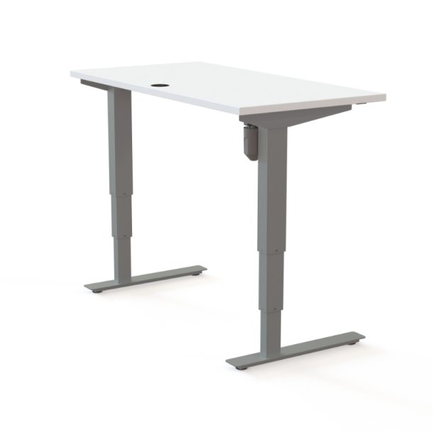 ConSet H�ve S�nkebord 120x60 - 501-37 - Hvid bordplade - s�lv stel