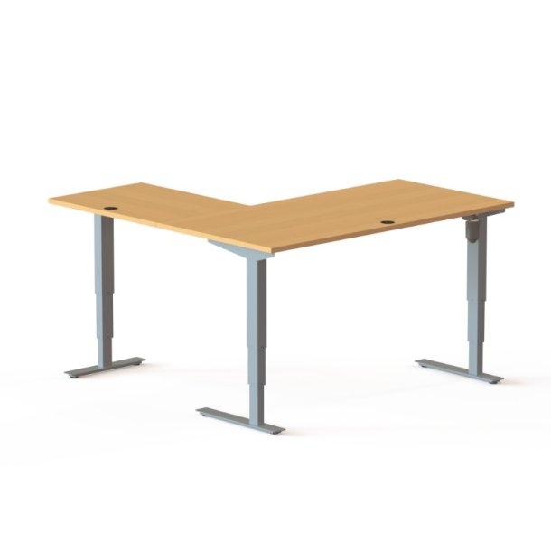 ConSet H�ve S�nkebord 160x160 - 501-37 - B�g bordplade - s�lv stel