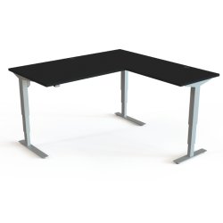ConSet H�ve S�nkebord 160x160 - 501-37 - Sort bordplade - s�lv stel