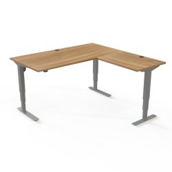 ConSet H�ve S�nkebord 160x160 - 501-37 - Valn�d bordplade - s�lv stel