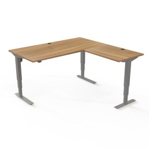 ConSet H�ve S�nkebord 160x160 - 501-37 - Valn�d bordplade - s�lv stel